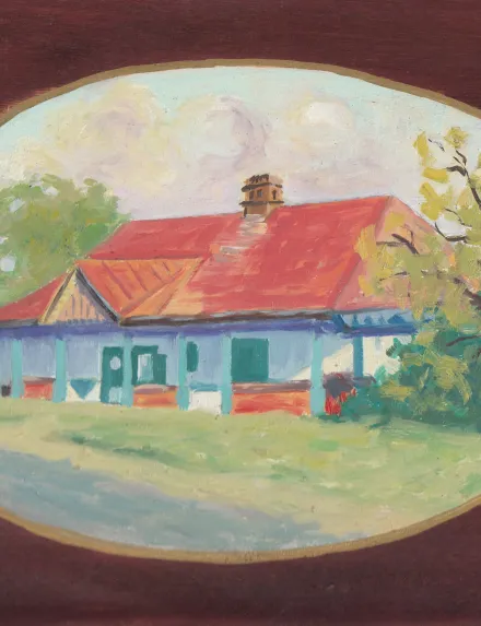01 „Karczma przy Rąbanym Gościńcu”, 1988, mal. Tadeusz Babiarz
