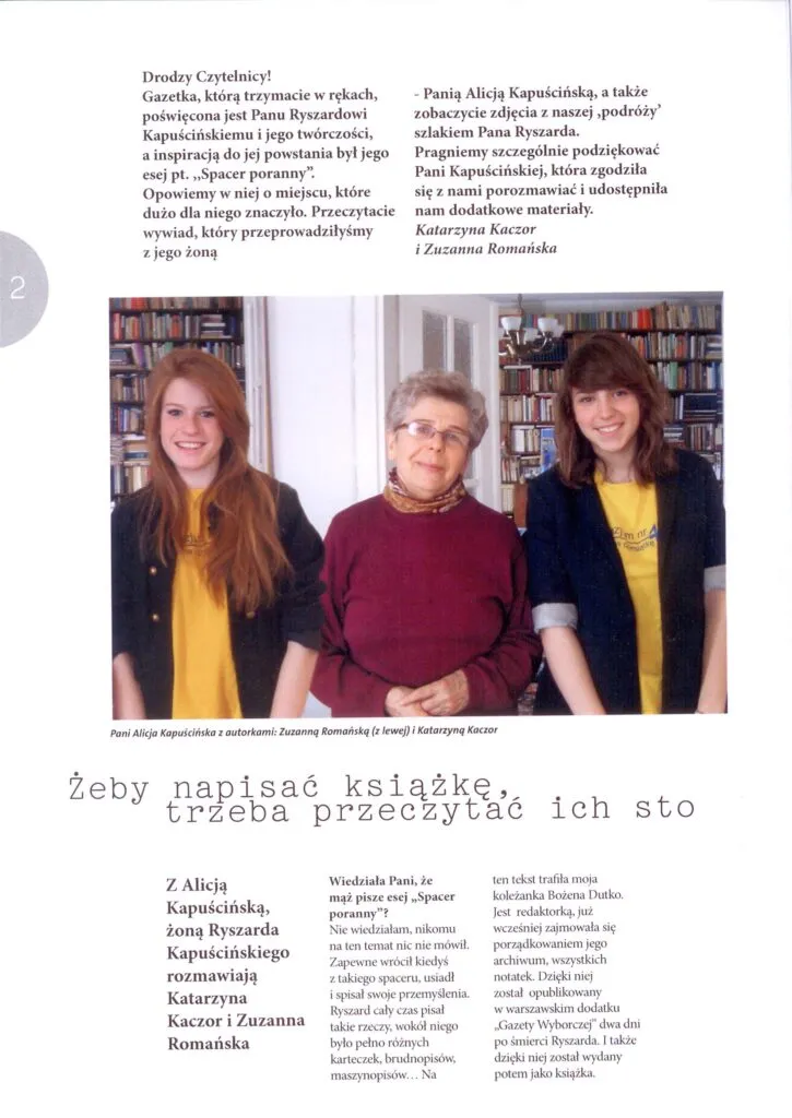 Spacer z Kapuścińskim