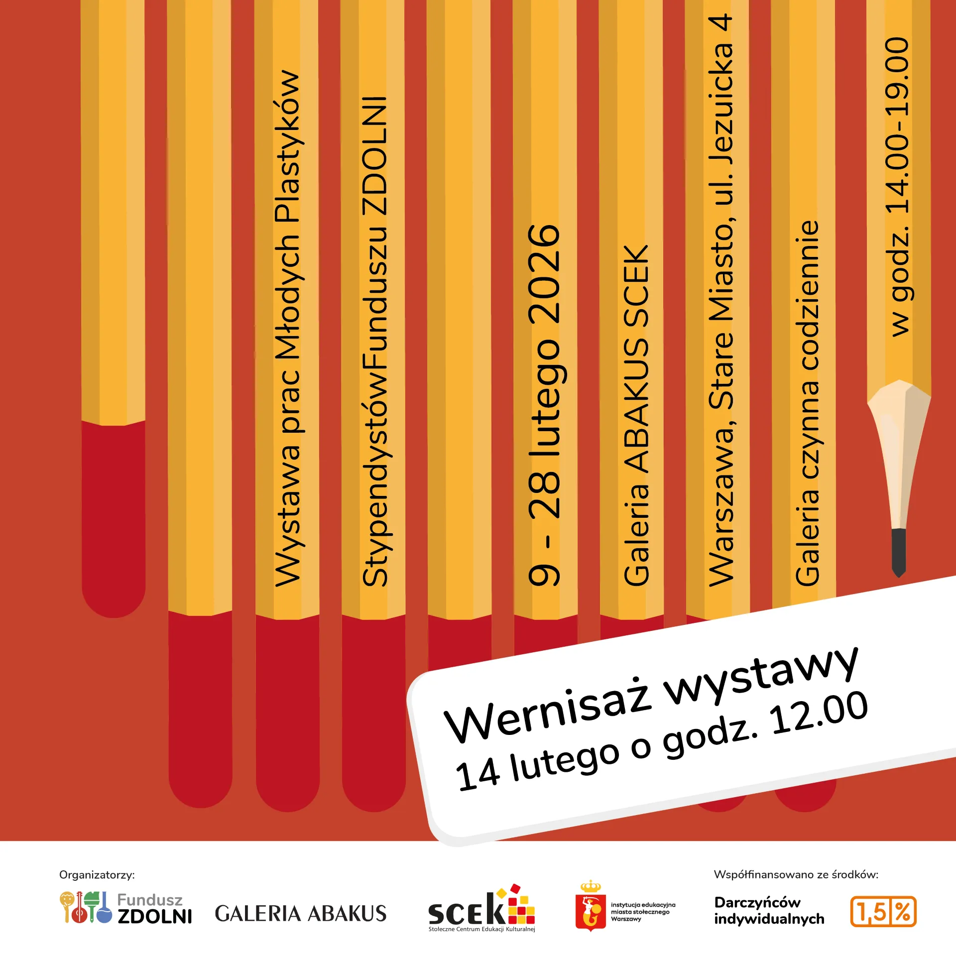 Fundusz ZDOLNI - plakat wystawy w Galerii Abakus 